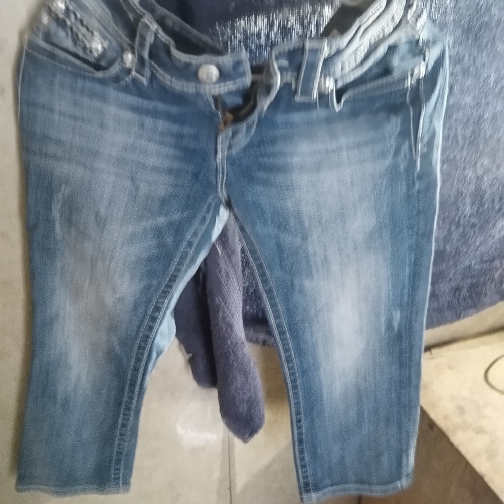 Miss Me Blue Denim Capris